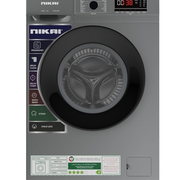 ماشین لباسشویی Nikai 7KG 16 Programs Front Load Washer