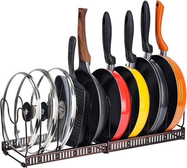 آبچکان Pot Rack Organizer, Pritzker Expandable Pots and Pans Organizer for Cabinet