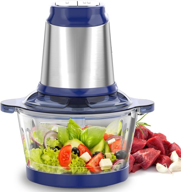 غذا ساز ibsun 500W Powerful Electric Food Processor with 2L Glass Bowls
