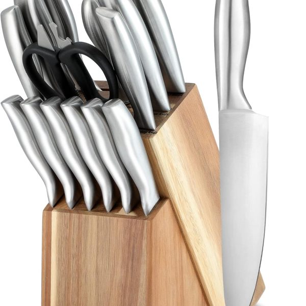چاقو isheTao Knife Sets for Kitchen with Block