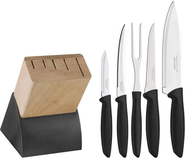 چاقو  Tramontina Plenus 6 Pieces Knife and Block Set