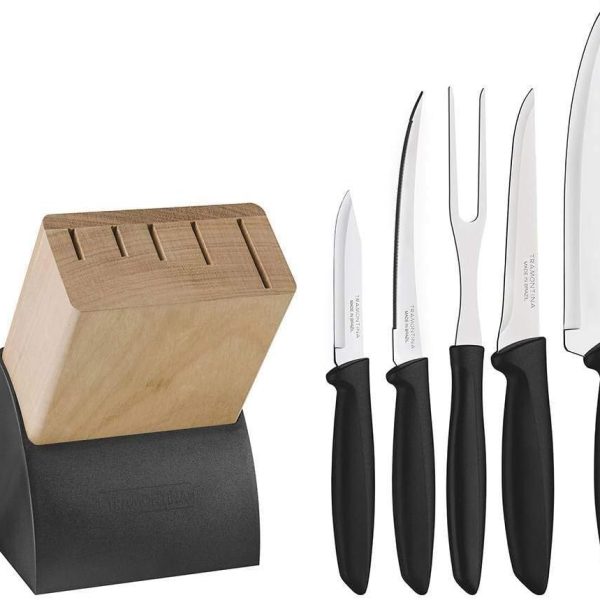 چاقو  Tramontina Plenus 6 Pieces Knife and Block Set