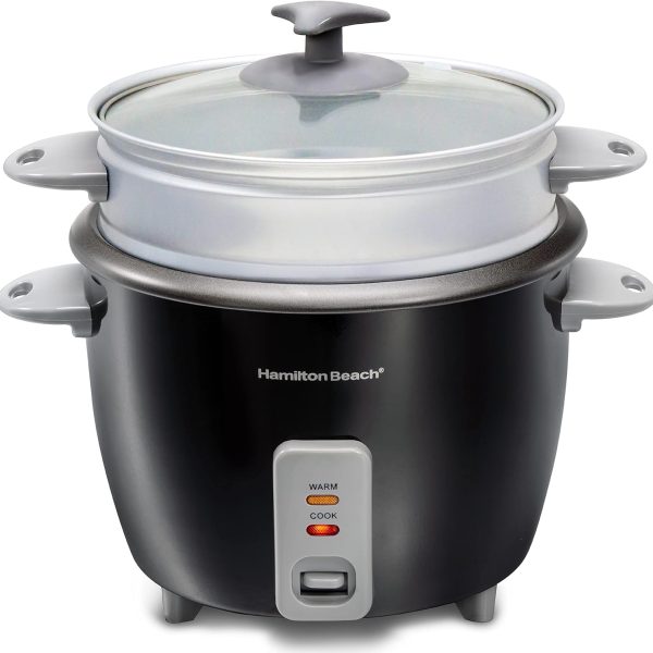 پلو پز Hamilton Beach 1.5L Rice Cooker and Steamer, 16 cups cooked (8 cups uncooked) rice capacity