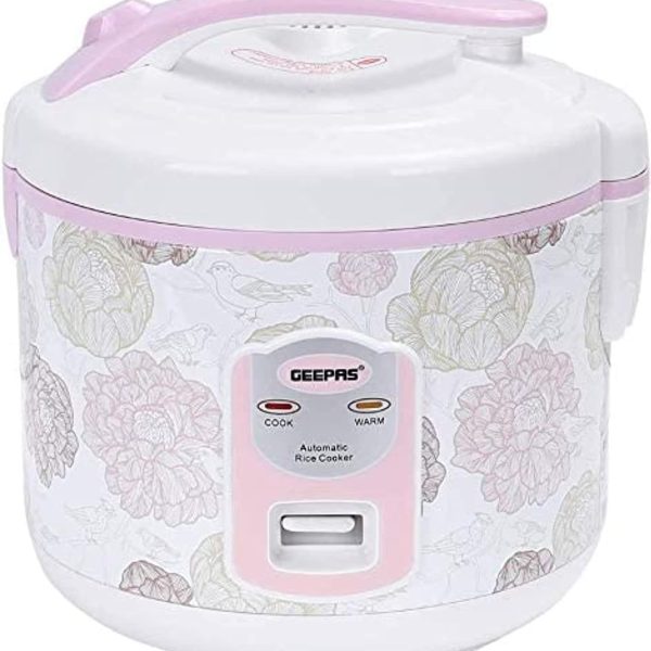 پلو پز Geepas 1.5 L Electric Rice Cooker With Steamer | 500W Non-Stick Inner Pot