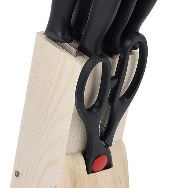 چاقو  Royalford 8Pcs Kitchen Knives Set With Wooden Block