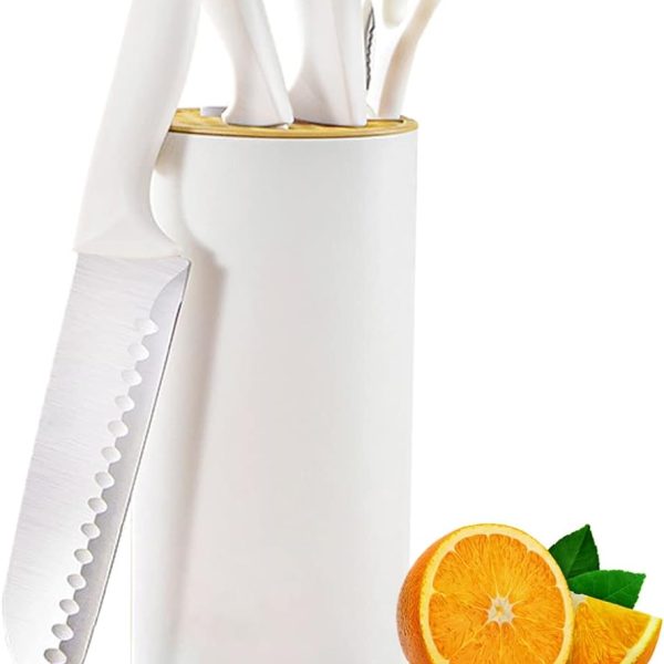چاقو Kitchen Knife Set, 5PCS Stainless Steel Knife Set with Block,