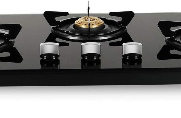 اجاق گاز روکار Pigeon by Stovekraft Infinity LPG Gas Stove 3 Burner Manual Ignition with High Powered Brass Burner