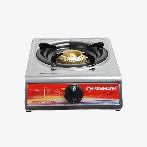 اجاق گاز روکار Olsenmark Stainless Steelthree Burner With Auto Ignition Indian Brass