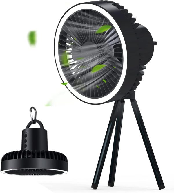 پنکه Portable Camping Fan with LED Light