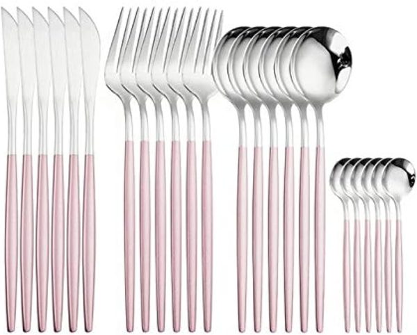 قاشق و چنگال Kitchen Stainless Steel Cutlery Set, 24 Pieces