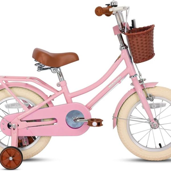 دوچرخه STITCH MANCHI 14/16 Inch Kids Bicycle with Basket & training wheels for 3-8 Years Old Girls