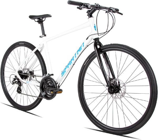 دوچرخه Spartan 700c Dolomite Fitness Bike | Lightweight Frame Alloy Road Bicycle | Shimano Shifters & Rear Derailleur | 24 Speed Cycle