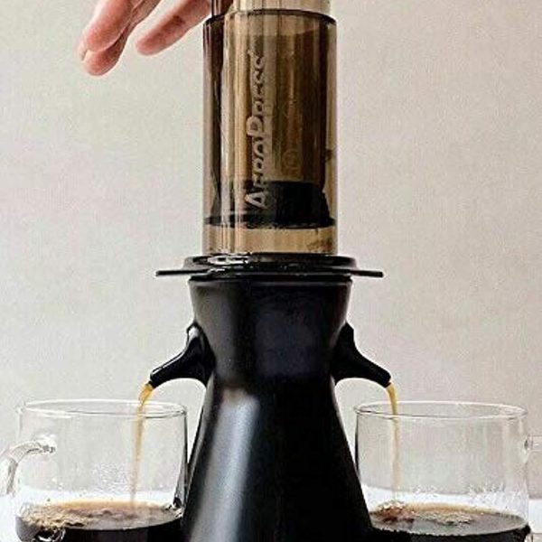 قهوه ساب 2POUR The New Dual Press Accessory for The Aeropress Coffee Maker Delter Coffee Press or Pourover