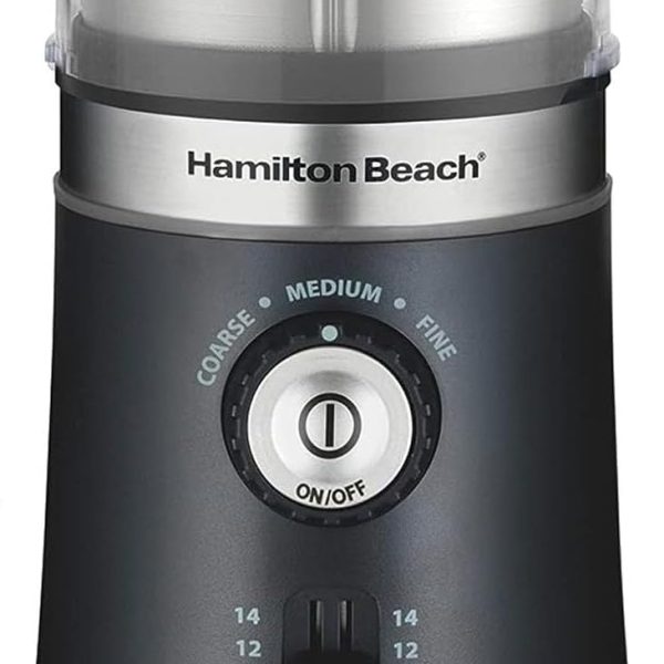 قهوه ساب Hamilton Beach Custom Grind™ Coffee Grinder for beans/spices, 5 size settings-coarse to fine, capacity for 4 to 14 cups coffee, stainless steel bowl for easy pour and cleaning, 80393R-ME