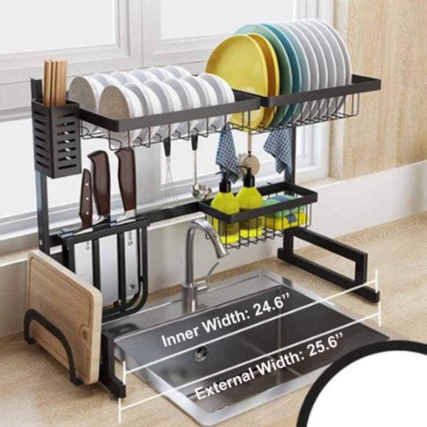 آبچکان AMERTEER Over Sink Dish Drying Rack, - تصویر 3