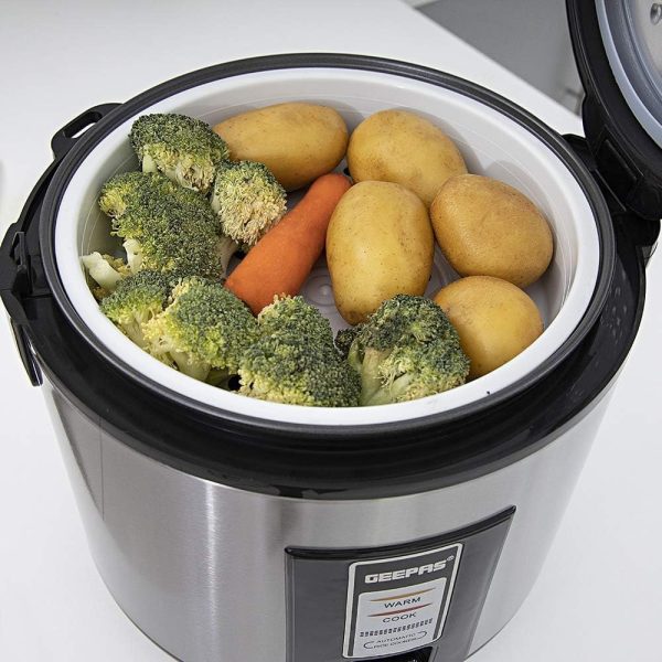 پلو پز Geepas 1.8L Stainless Steel Rice Cooker- GRC4330| 700W - تصویر 3