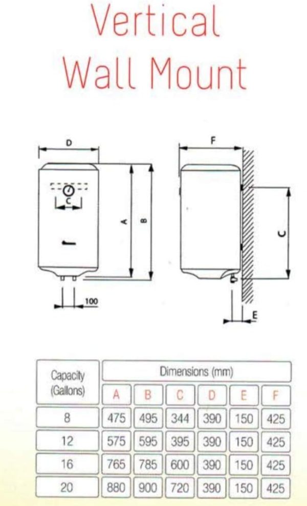 آب گرم کن Heatex Electric Water Heater 45 Liter Vertical HT12V - تصویر 3