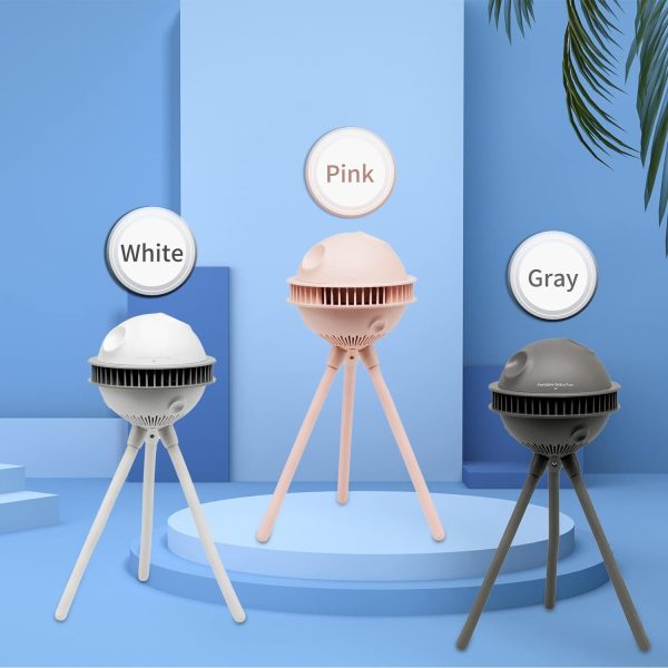 پنکه DOYING Electric fan Octopus Stroller Fan Baby Stroller Cooling Fan Bladeless Small Fan Handheld Mini Fan 360°Cooling 4 Speed - تصویر 3