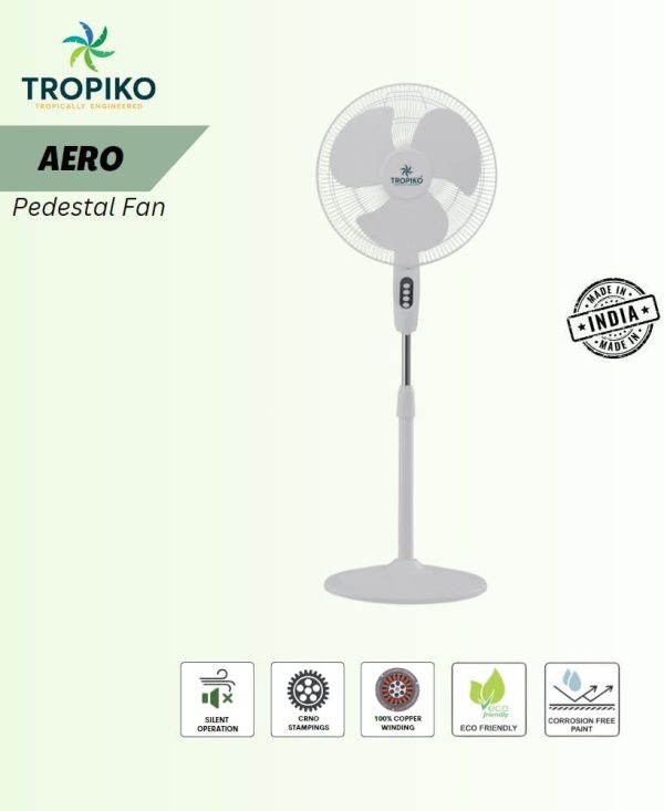 پنکه Tropiko Aero 400 MM Oscillating Pedestal Fan for Home - تصویر 3