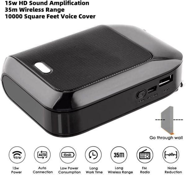 اسپیکر UHF Wireless Voice Amplifier - تصویر 3