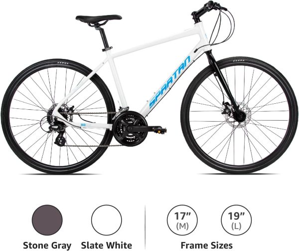 دوچرخه Spartan 700c Dolomite Fitness Bike | Lightweight Frame Alloy Road Bicycle | Shimano Shifters & Rear Derailleur | 24 Speed Cycle - تصویر 3