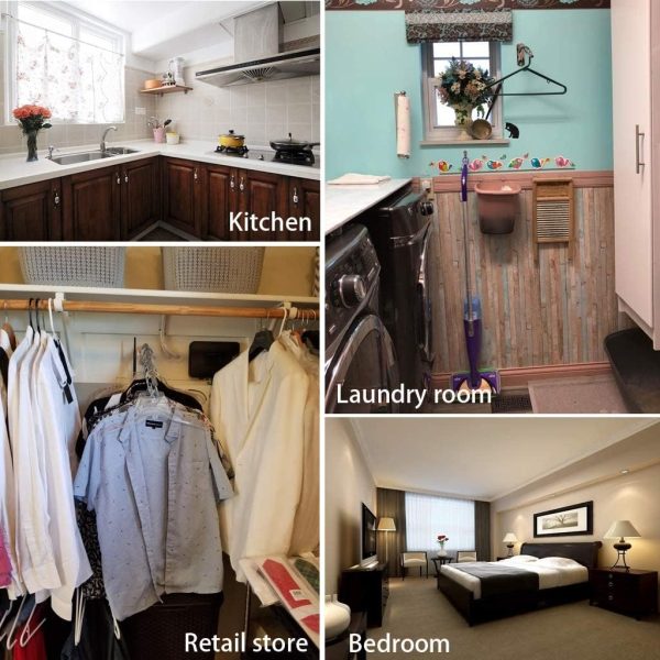 رگال Folding Wall Mounted Clothes Hanger Rack with Swing Arm Stainless Steel Heavy Duty Coat Hook - تصویر 3