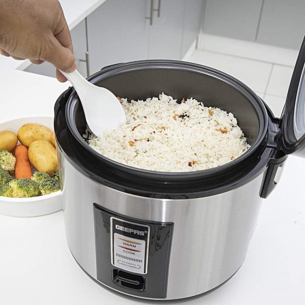 پلو پز Geepas 1.8L Stainless Steel Rice Cooker- GRC4330| 700W - تصویر 4