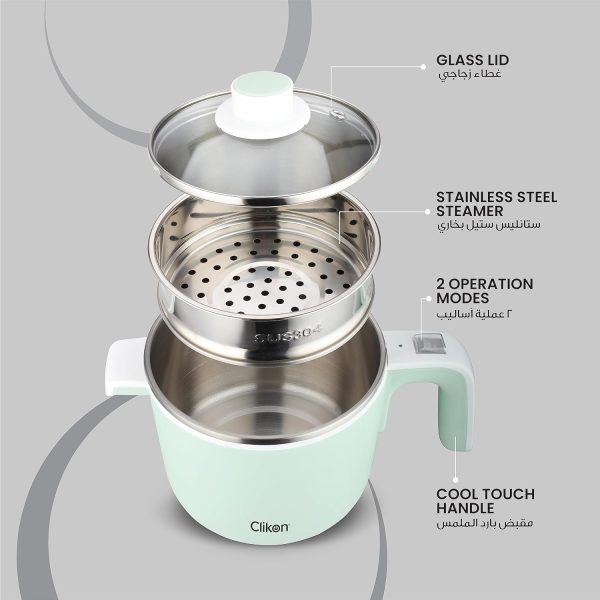 پلو پز Clikon - 1.2 Liter Electric Cooker, - تصویر 4