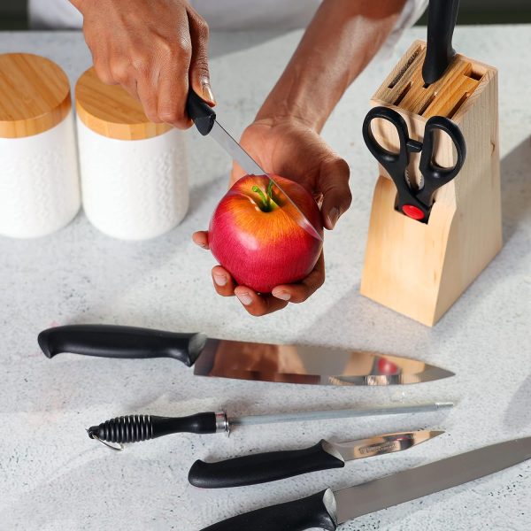 چاقو  Royalford 8Pcs Kitchen Knives Set With Wooden Block - تصویر 4