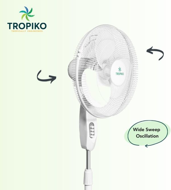 پنکه Tropiko Aero 400 MM Oscillating Pedestal Fan for Home - تصویر 5