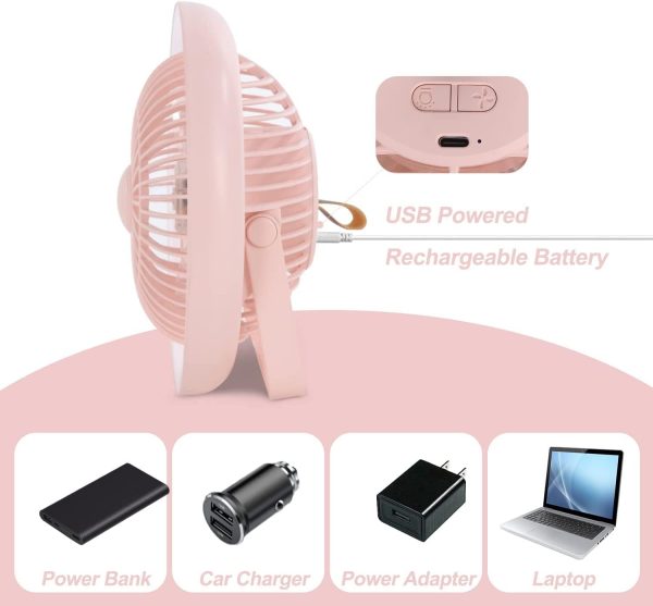 پنکه Klmeiday Desk Fan with LED Light - تصویر 4