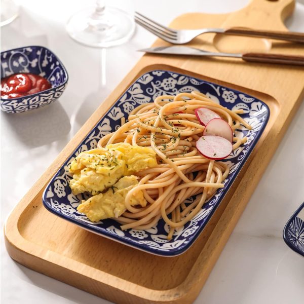 ظروف سرامیکی Selamica Ceramic 8 inch Rectangular Salad Plates - تصویر 4