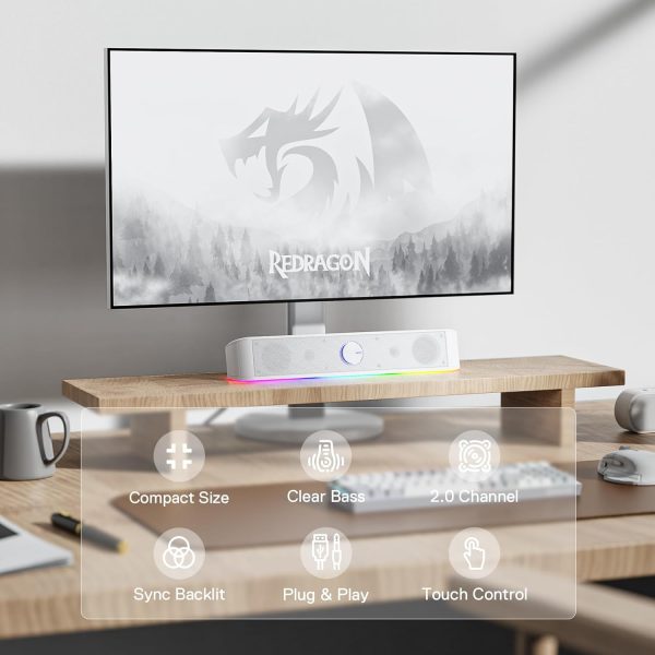 اسپیکر  Redragon GS560 RGB Desktop Soundbar - تصویر 4