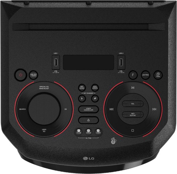 اسپیکر LG ON5 Speaker with RGB Multicoloured Lights 2 x 2 Tweeter 8 Inch Woofer FM Tuner DAB+ USB Recorder Bluetooth 4.0 CD Tray DJ Effects Karaoke Function - تصویر 4