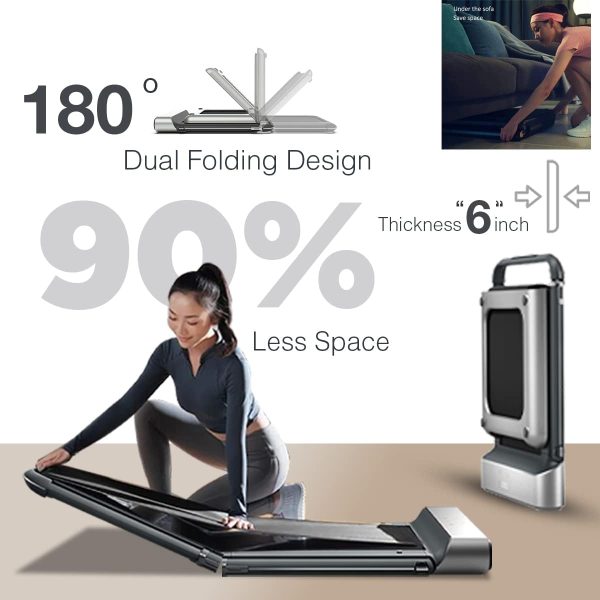 تردمیل Sparnod Fitness STH-3050 (5.5 HP Peak) Motorized Under Desk Walking Pad Treadmill for Home Use - تصویر 4