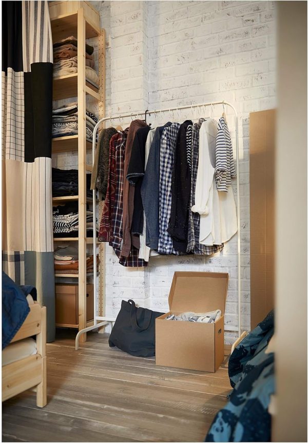 رگال Ikea MULIG Clothes Rack (White, 99x46 cm) - تصویر 4