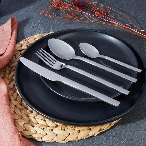 قاشق و چنگال Russell Hobbs BW02842 16 Piece Cutlery Set - 18/0 Stainless Steel Tableware For 4 Place Settings - تصویر 4