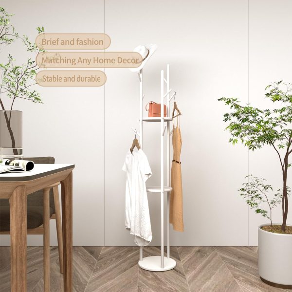رگال Standing Coat Rack with Storage - تصویر 4