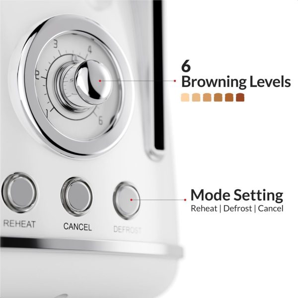 تستر Feller Germany, Retro Style 2-Slice Toaster, 815 W, Stainless - تصویر 8