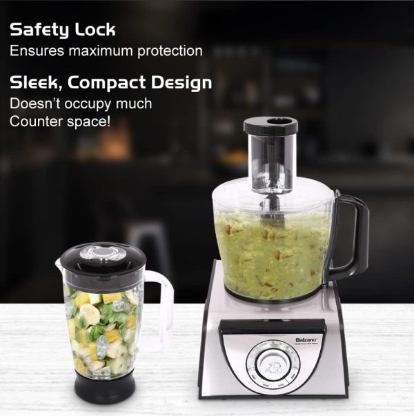 آبمیوه گیری Balzano 12-in-1 Multi-Functional Food Processor With Patented 'Dual Drive System - تصویر 5