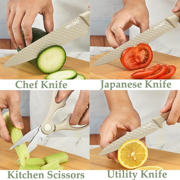 چاقو RETROSOHOO Kitchen Knife Set - تصویر 5