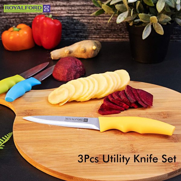 چاقو Royalford Stainless Steel Blade Utility Knife (3pcs) - تصویر 5