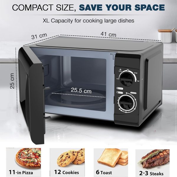 ماکروویو Nikai 700W 20L Microwave Oven with Defrost Function, 5 Power levels - تصویر 5