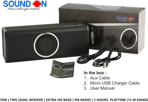 اسپیکر SOUND ON 10W Bluetooth Speaker - تصویر 5