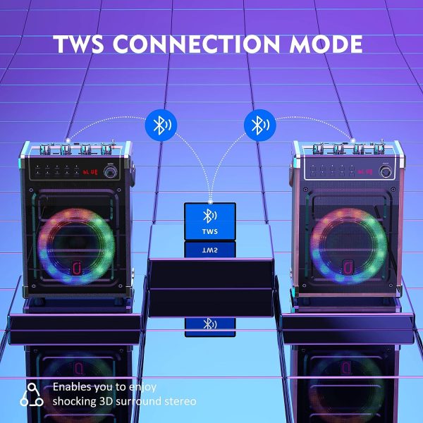 اسپیکر JYX Karaoke Machine with 2 UHF Wireless Microphones - تصویر 5