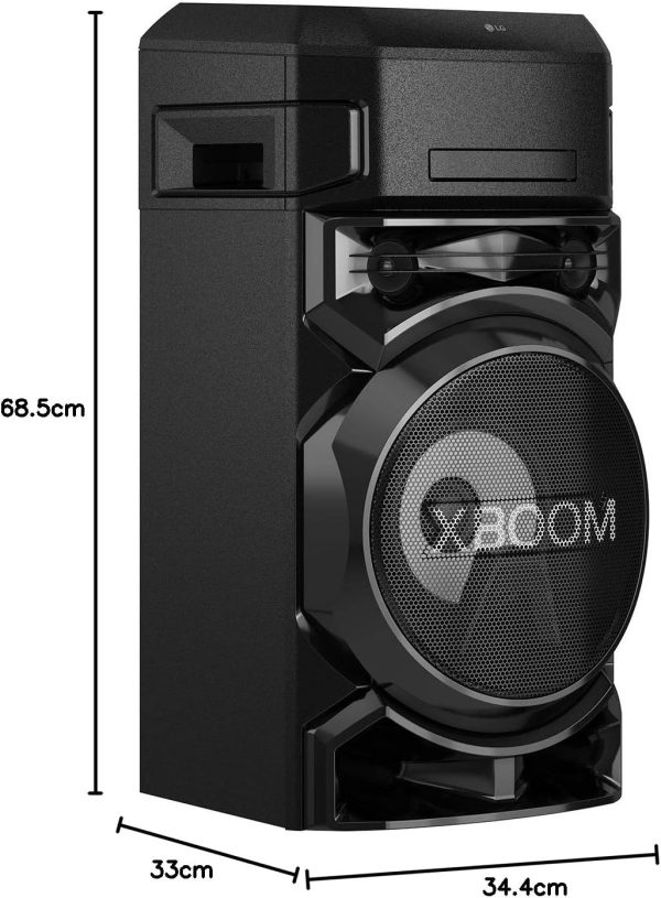 اسپیکر LG ON5 Speaker with RGB Multicoloured Lights 2 x 2 Tweeter 8 Inch Woofer FM Tuner DAB+ USB Recorder Bluetooth 4.0 CD Tray DJ Effects Karaoke Function - تصویر 5