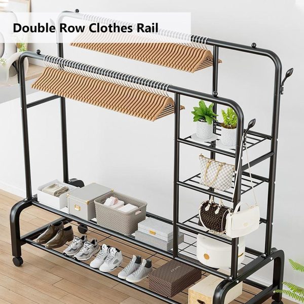 رگال TDOO Double Clothes Garment Rack - تصویر 5