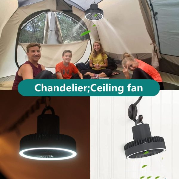 پنکه Portable Camping Fan with LED Light - تصویر 6