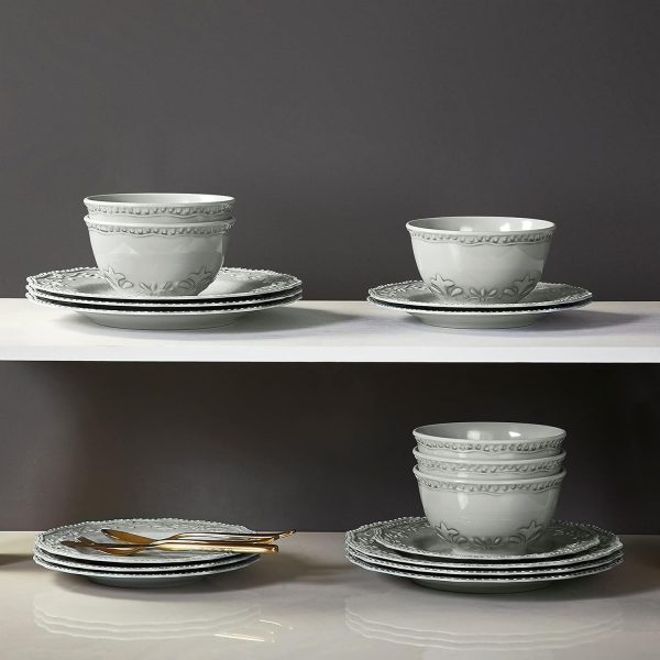 ظروف سرامیکی TP Dinnerware Set, 18-Piece Melamine Dishes Set - تصویر 6