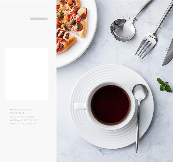 قاشق و چنگال erised's bifrost Modern Simplicity handle Piece Stainless Steel Flatware Cutlery Set,Portable Utensils - تصویر 5